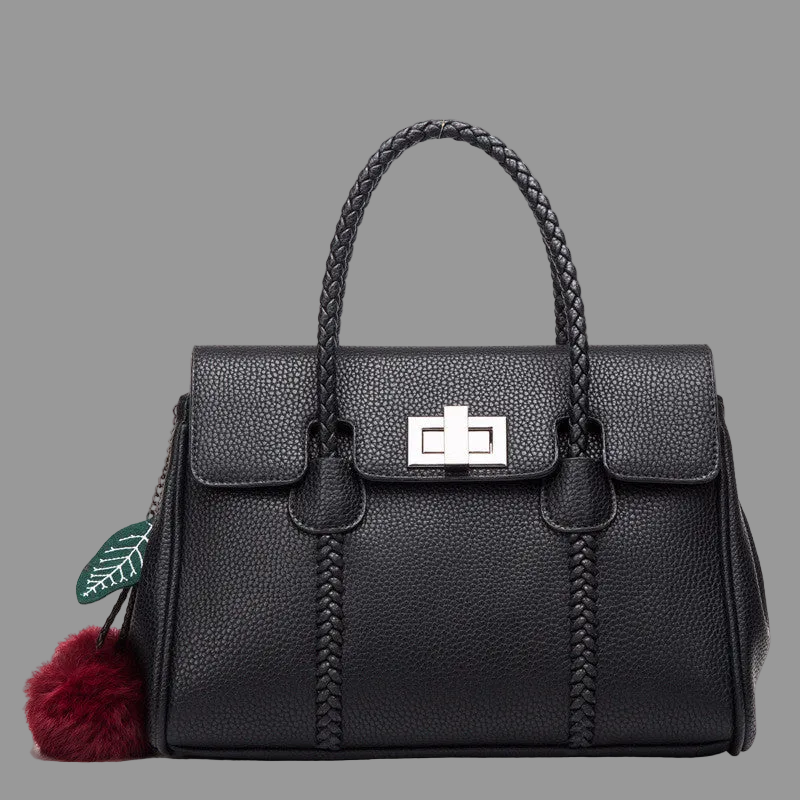 My Phase Leather Lychee pattern handbag My Phase Fashion