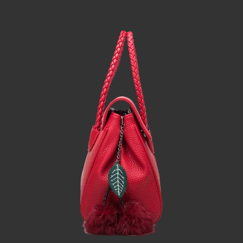 My Phase Leather Lychee pattern handbag My Phase Fashion