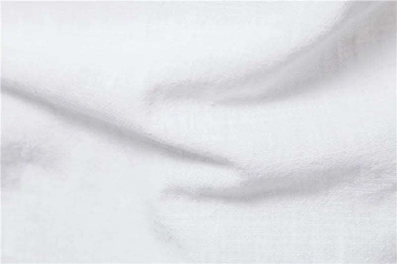 Close-up of white fabric with folds