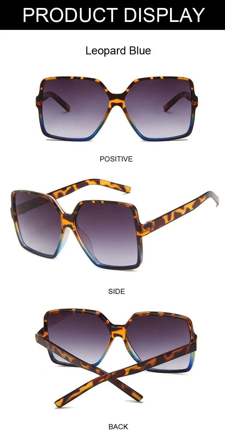 Square Frame Luxury Sunglasses for Women