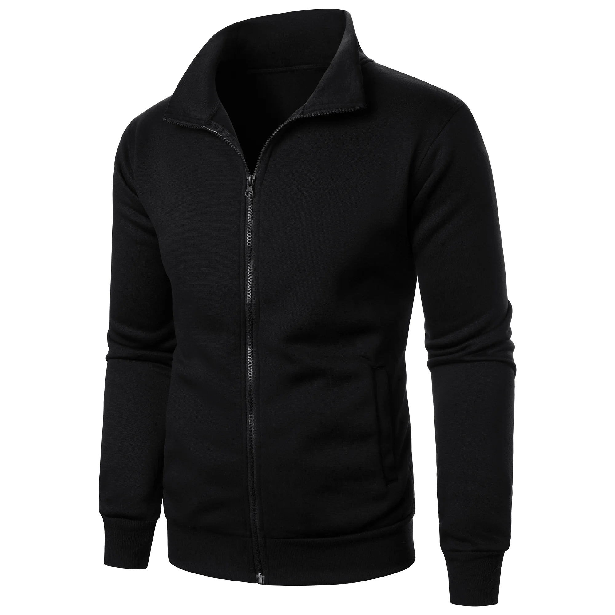 Men's Casual Sports Zipper Stand Collar Jacket