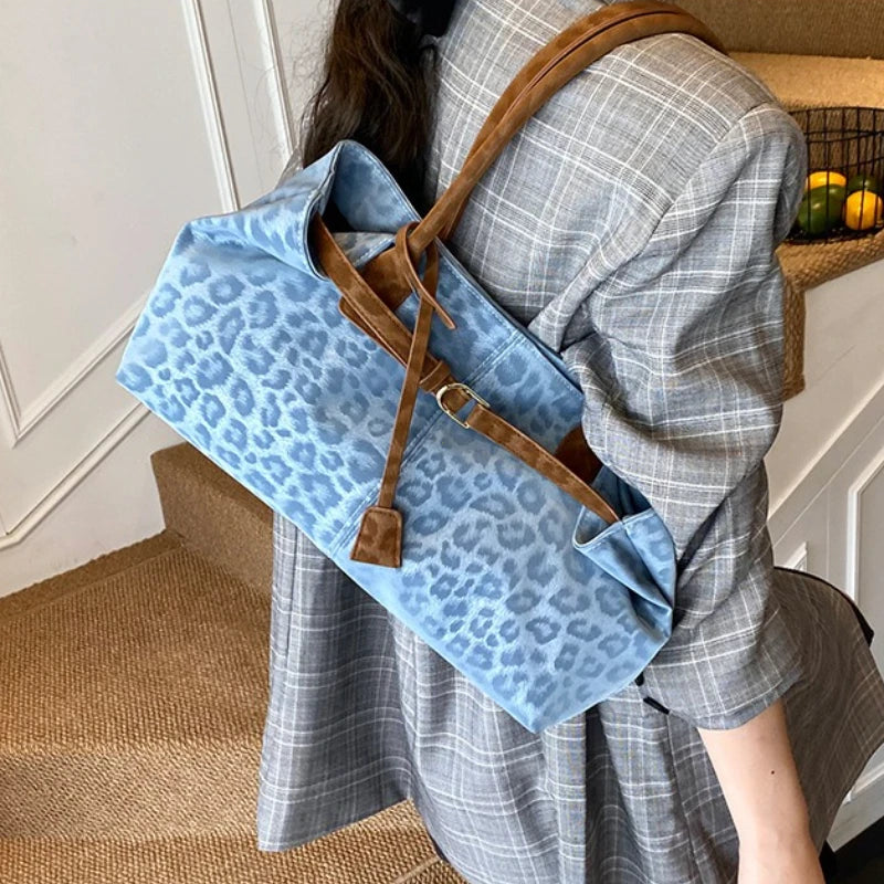 Leopard Leather PU Shoulder Bag