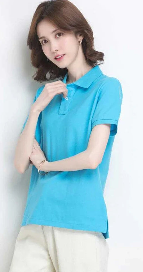 The Relaxed Cotton Polo — Women's