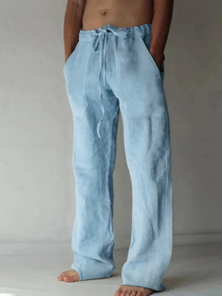 Men's Cotton Linen Long Pants