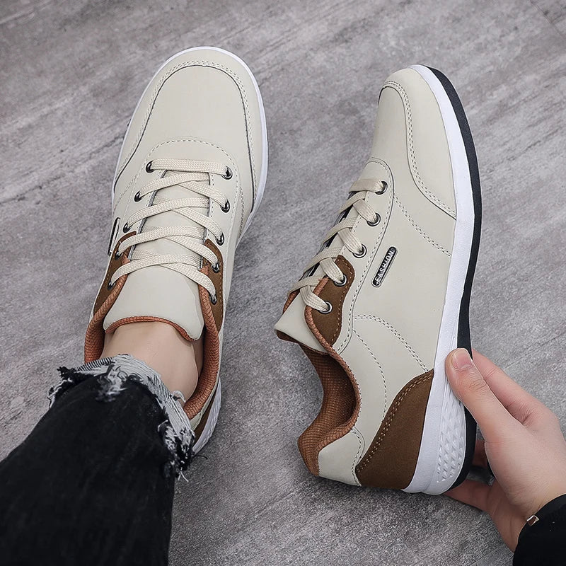 YRZL Men's Waterproof Walking Sneakers