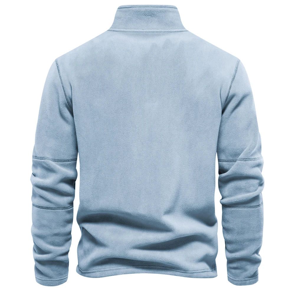 AIOPESON Brand Quality Thicken Warm Fleece Jacket for Men Zipper Neck Pullover Men's Sweatshirt Soft Shell Mens Jacket My Phase Fashion
