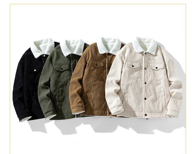 Men's Warm Trucker Corduroy Jackets