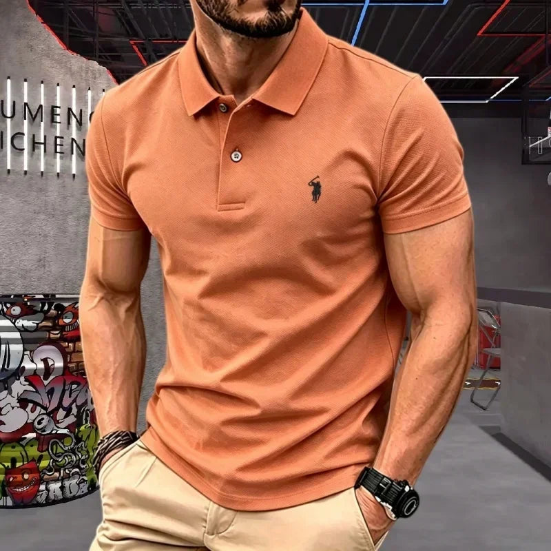 Pure cotton high-end short sleeve polo