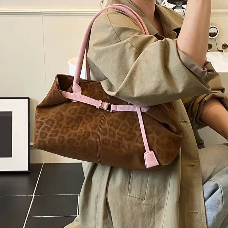 Leopard Leather PU Shoulder Bag