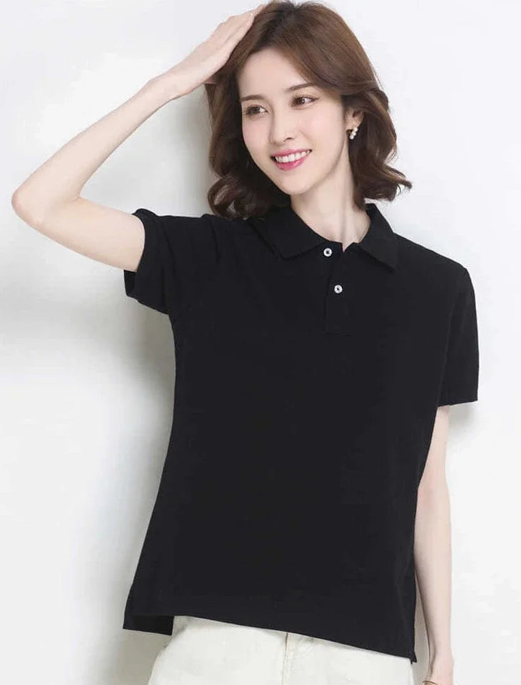 The Relaxed Cotton Polo — Women's