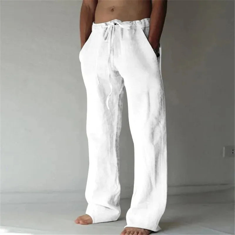 Men's Cotton Linen Long Pants