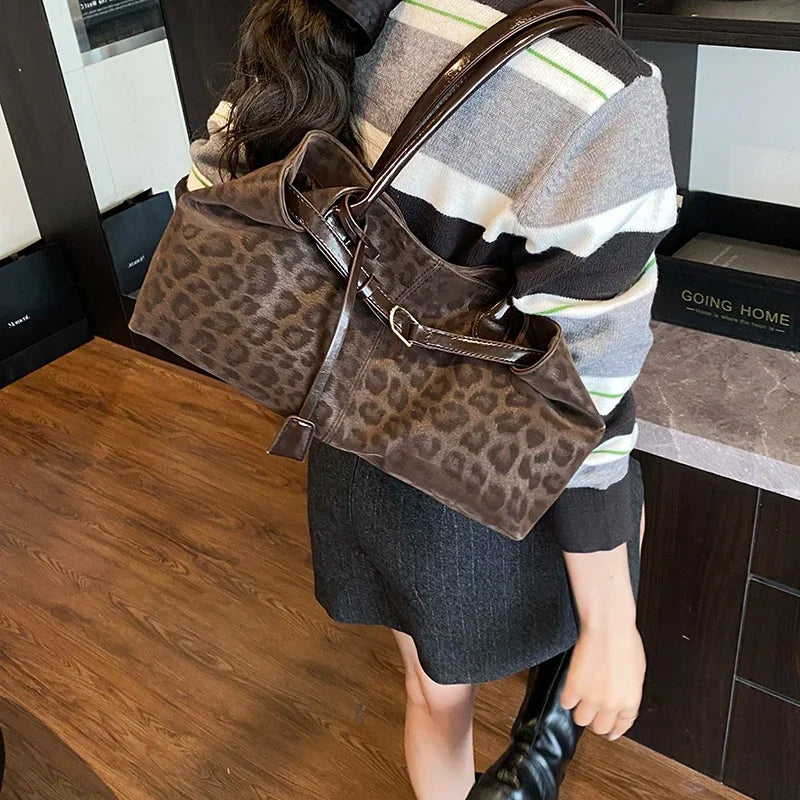 Leopard Leather PU Shoulder Bag