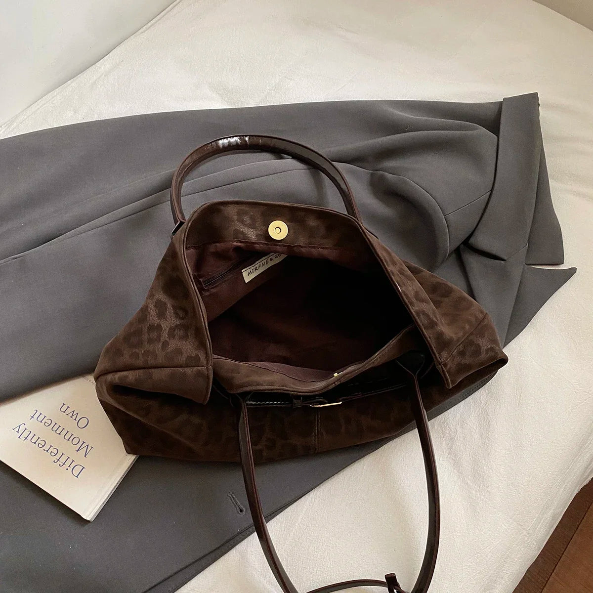 Leopard Leather PU Shoulder Bag