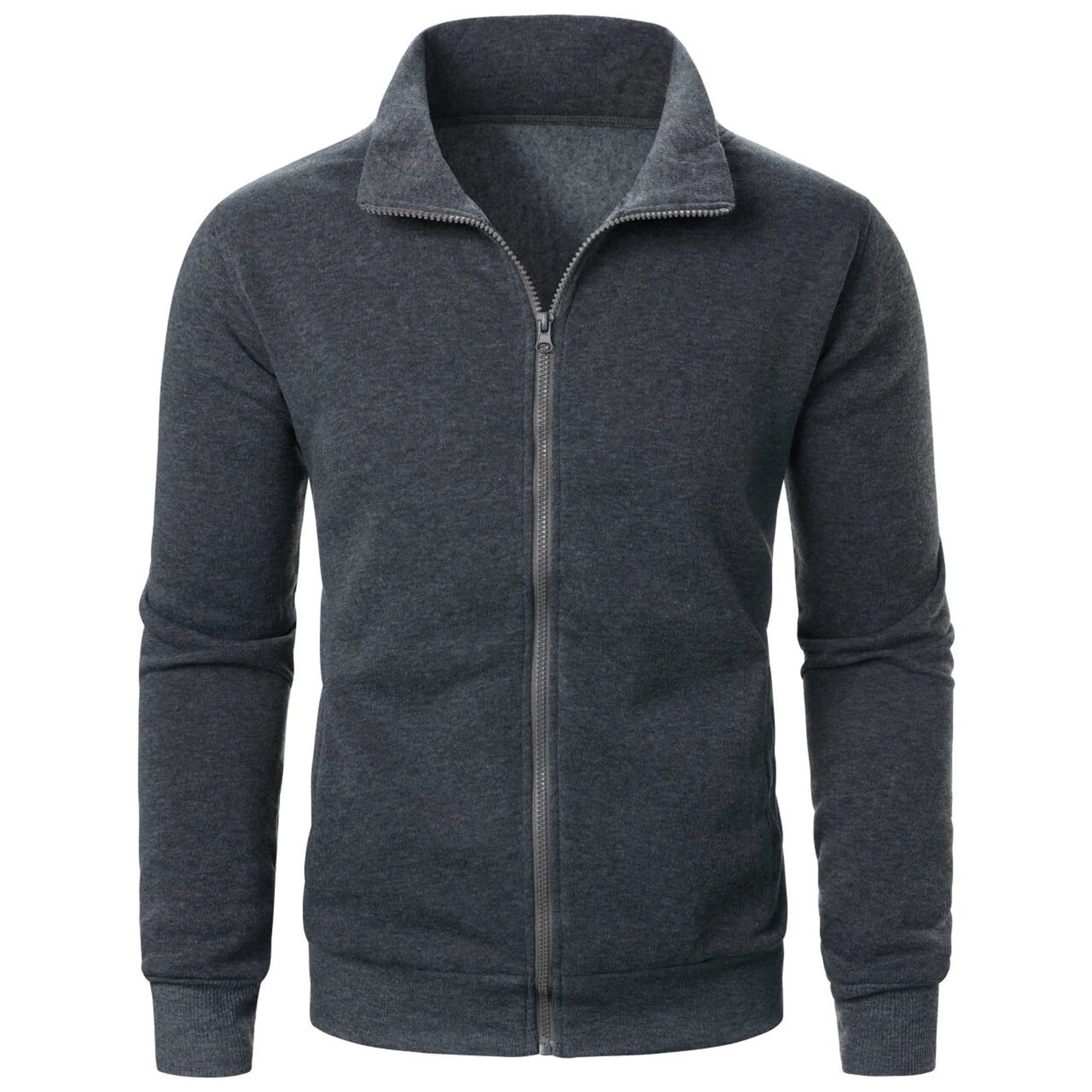 Men's Casual Sports Zipper Stand Collar Jacket