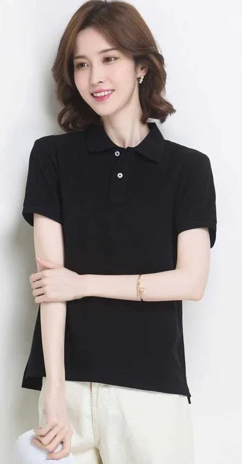 The Relaxed Cotton Polo — Women's