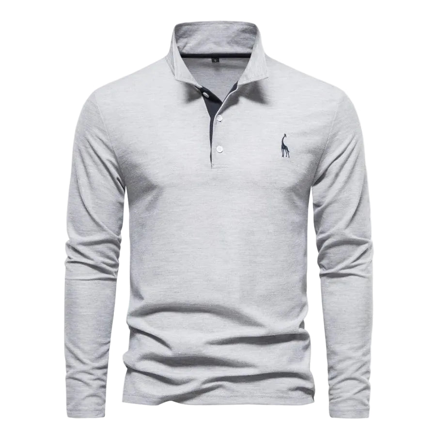The Embroidered Golf Polo — Long Sleeve