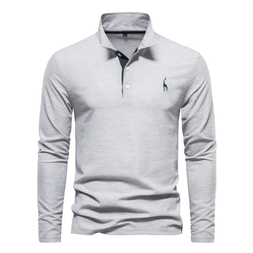 2026 New Polo T-shirts for Men High Grade Embroidery Solid Long Sleeve Golf Polo Shirts Spring Autumn Social Business Male Tops