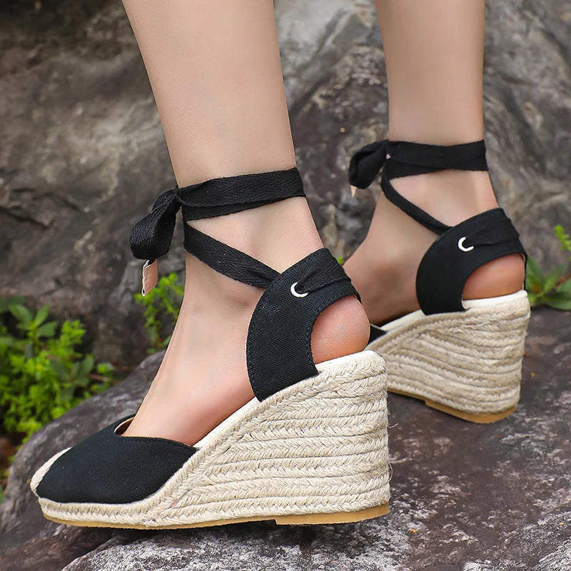 Women's Platform Wedge Espadrille Sandals