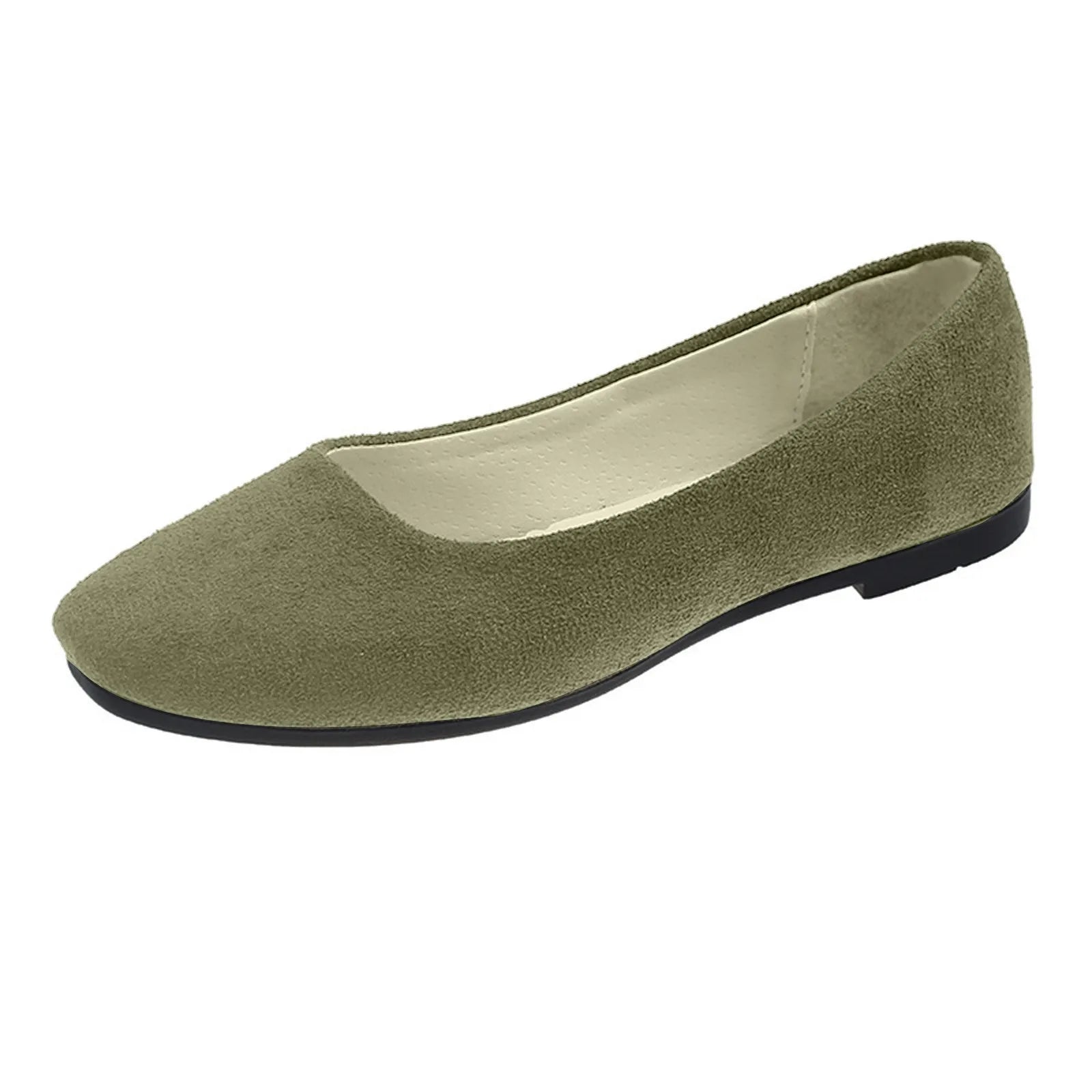 Women Suede Loafers Flat Heel Shoes