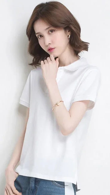 The Relaxed Cotton Polo — Women's