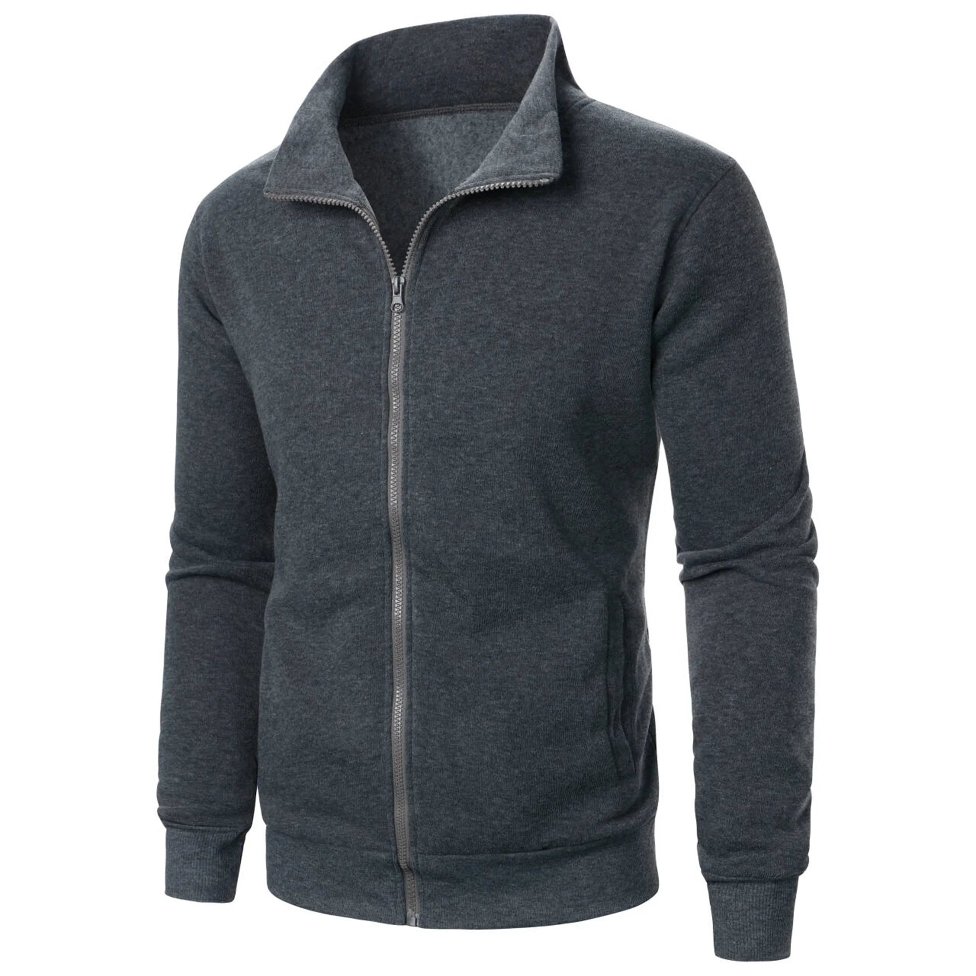 Men's Casual Sports Zipper Stand Collar Jacket