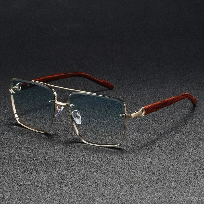The Woodgrain Square Sunglasses — Men's