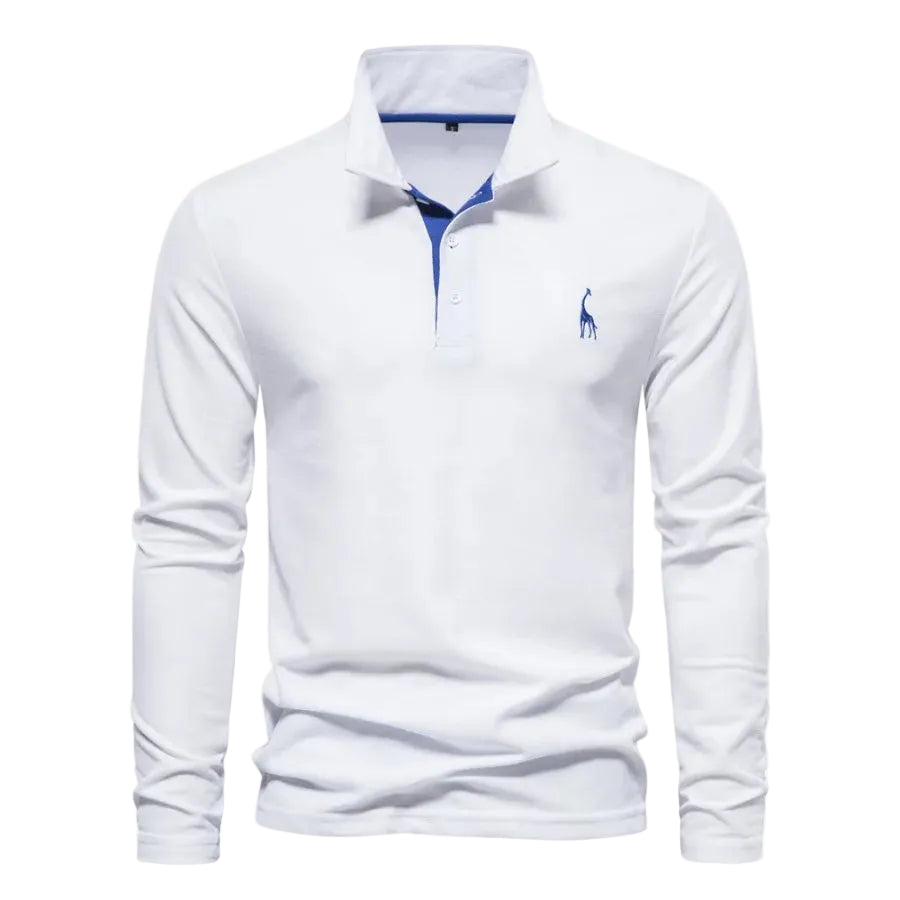 The Embroidered Golf Polo — Long Sleeve
