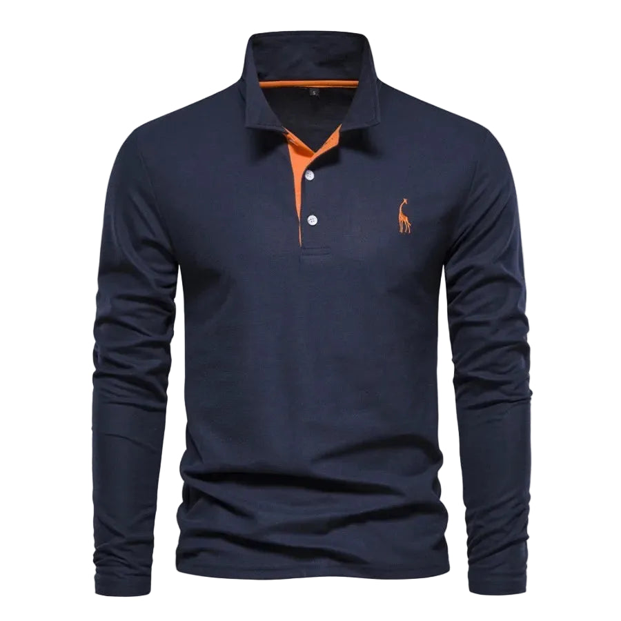 The Embroidered Golf Polo — Long Sleeve