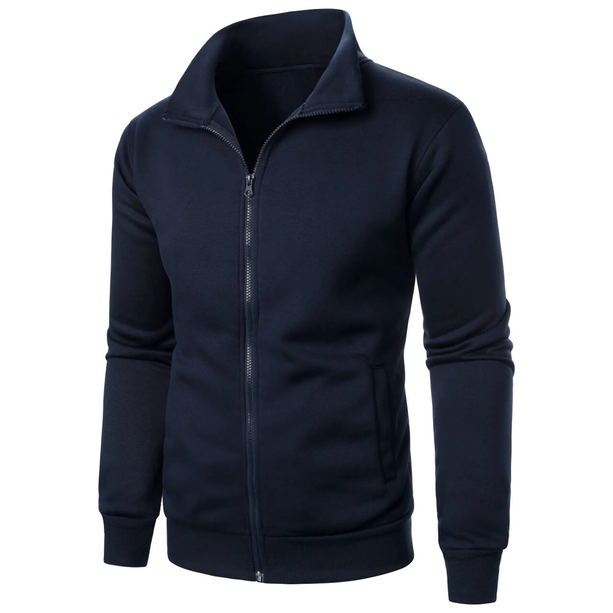 Men's Casual Sports Zipper Stand Collar Jacket