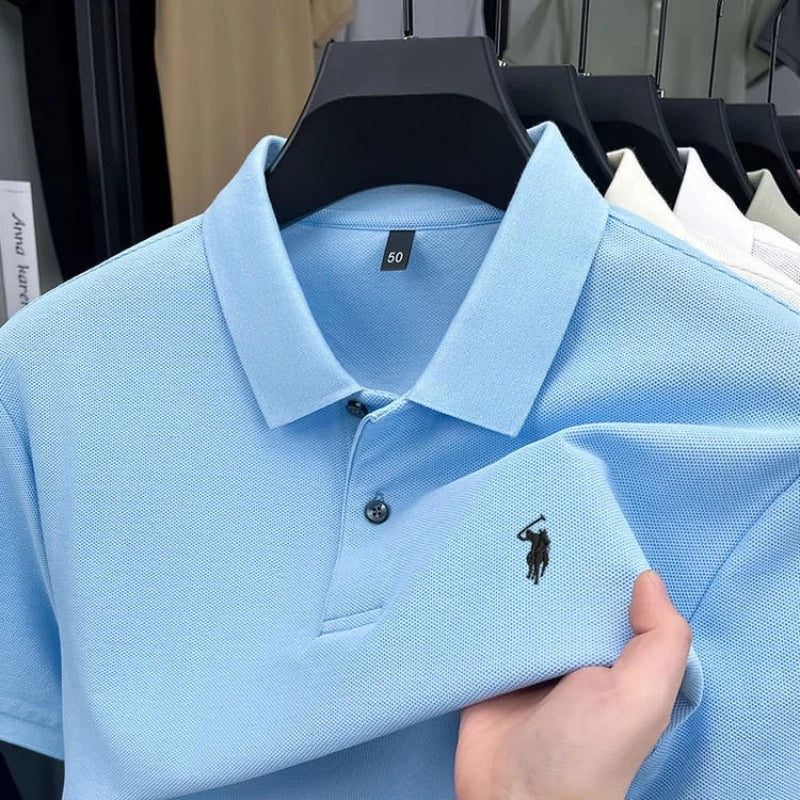 Pure cotton high-end short sleeve polo