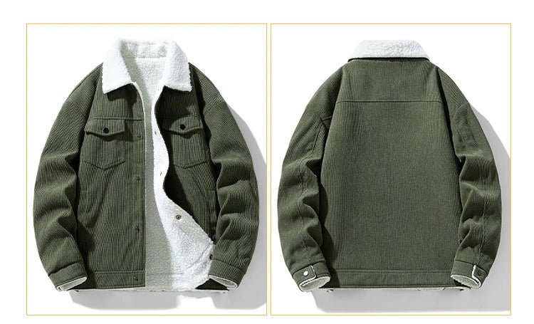 Men's Warm Trucker Corduroy Jackets