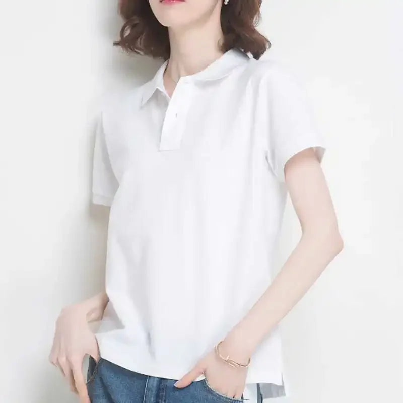 The Relaxed Cotton Polo — Women's