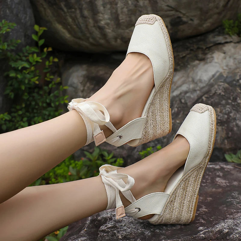 Women's Platform Wedge Espadrille Sandals