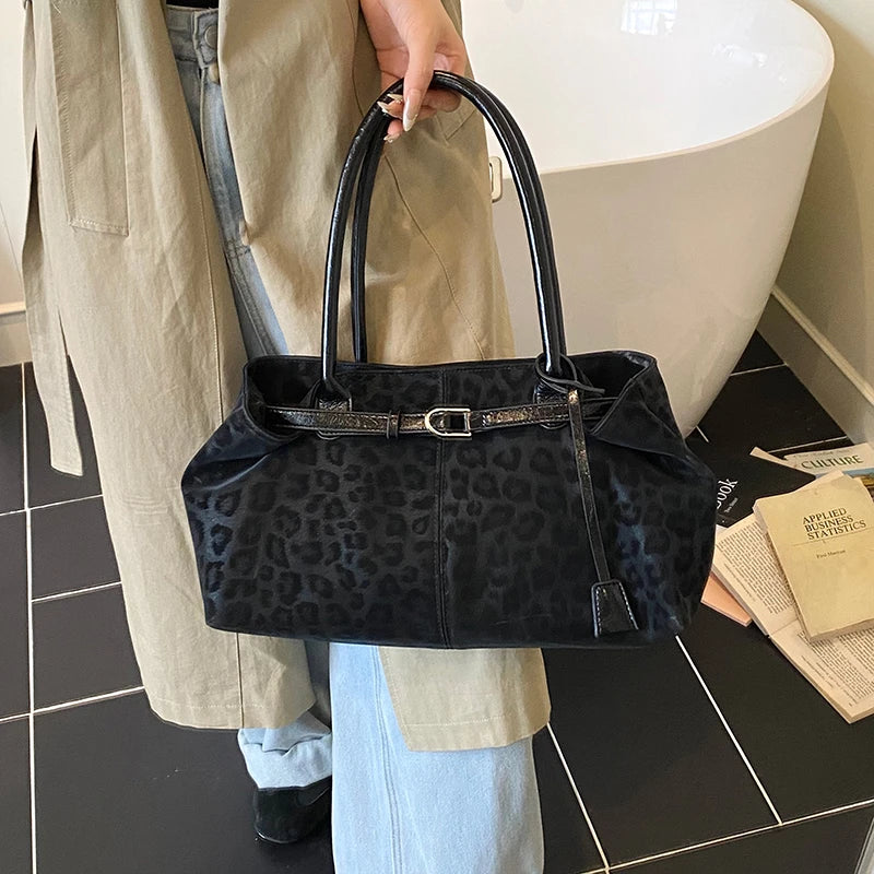Leopard Leather PU Shoulder Bag