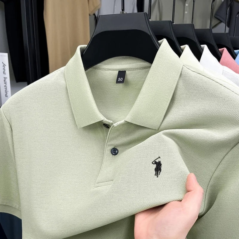 Pure cotton high-end short sleeve polo