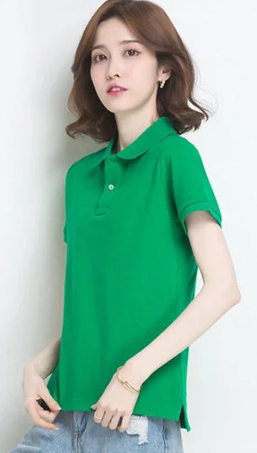 The Relaxed Cotton Polo — Women's