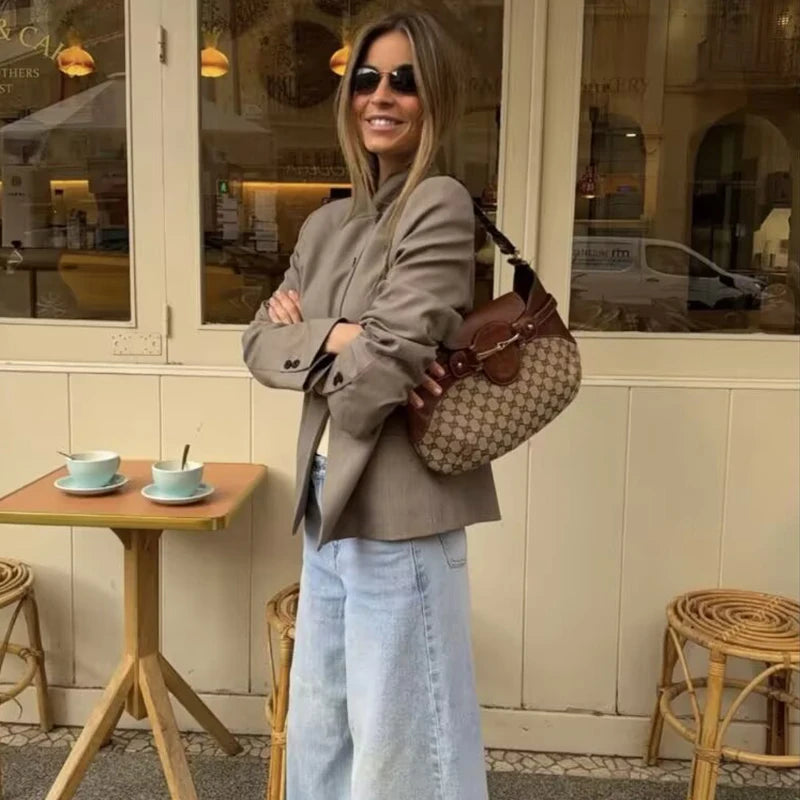 Women's Autumn Blazers Blouse 2026 New Fashion Young Women's Elegant Travel Holiday Jackets Spring Street Sarm Blazers Jackets My Phase Fashion