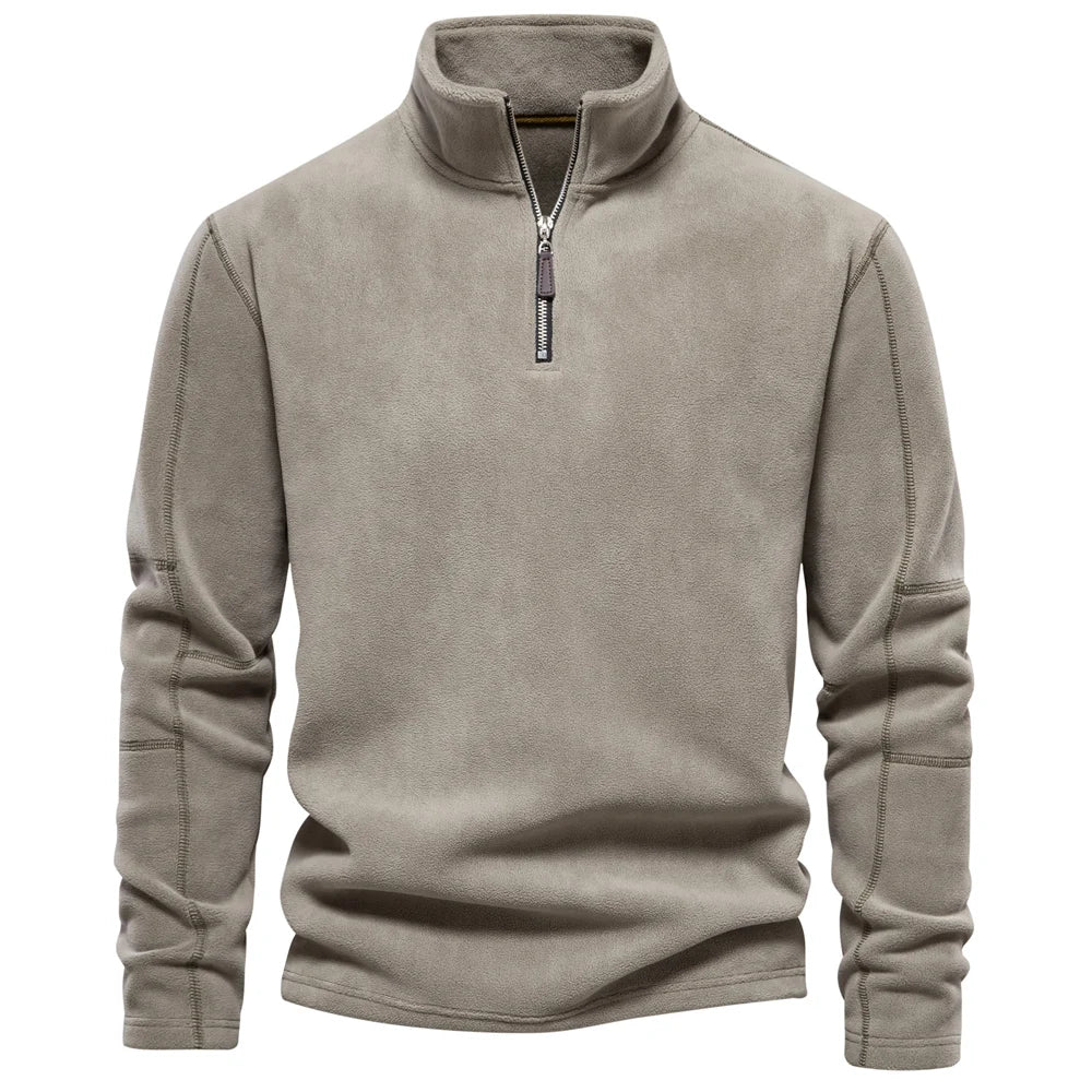AIOPESON Brand Quality Thicken Warm Fleece Jacket for Men Zipper Neck Pullover Men's Sweatshirt Soft Shell Mens Jacket My Phase Fashion