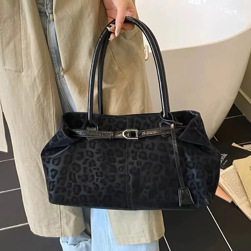 Leopard Leather PU Shoulder Bag