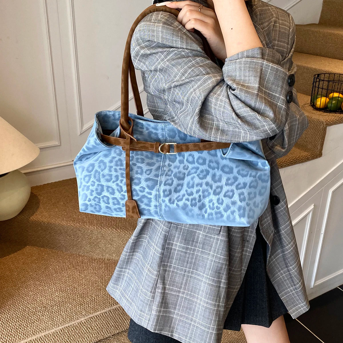 Leopard Leather PU Shoulder Bag