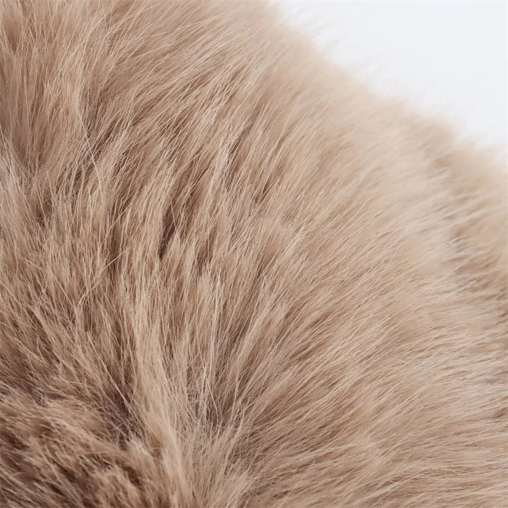 Women's Belt Warm Fur Collar Coat