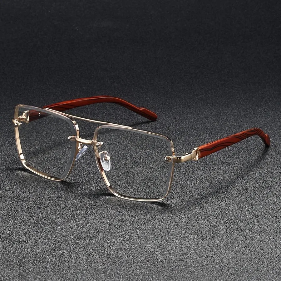 The Woodgrain Square Sunglasses — Men's