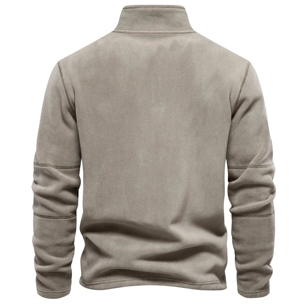 AIOPESON Brand Quality Thicken Warm Fleece Jacket for Men Zipper Neck Pullover Men's Sweatshirt Soft Shell Mens Jacket My Phase Fashion