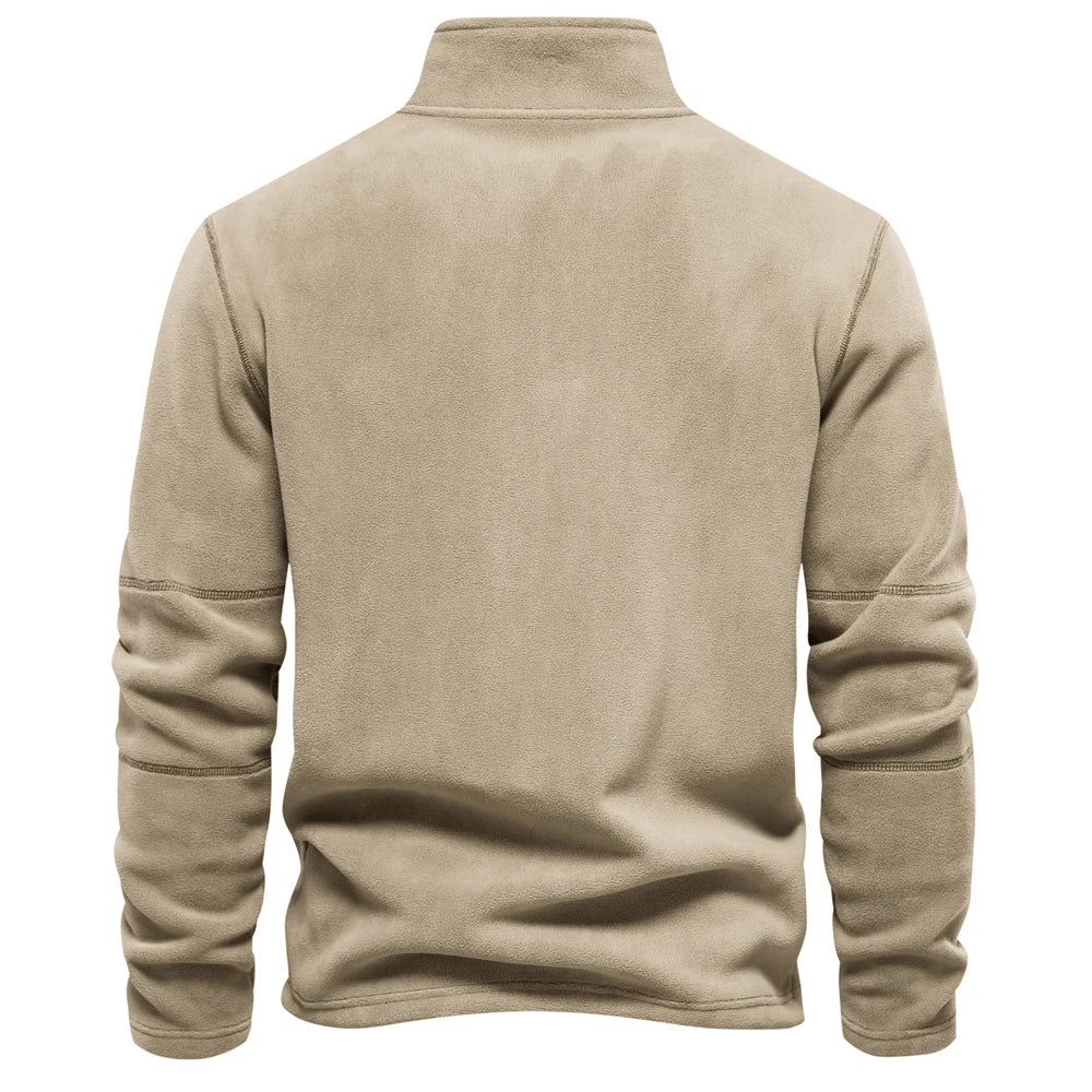 AIOPESON Brand Quality Thicken Warm Fleece Jacket for Men Zipper Neck Pullover Men's Sweatshirt Soft Shell Mens Jacket My Phase Fashion