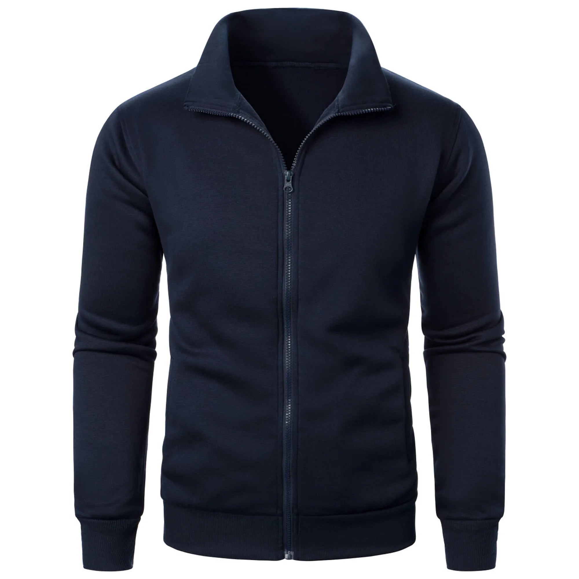 Men's Casual Sports Zipper Stand Collar Jacket