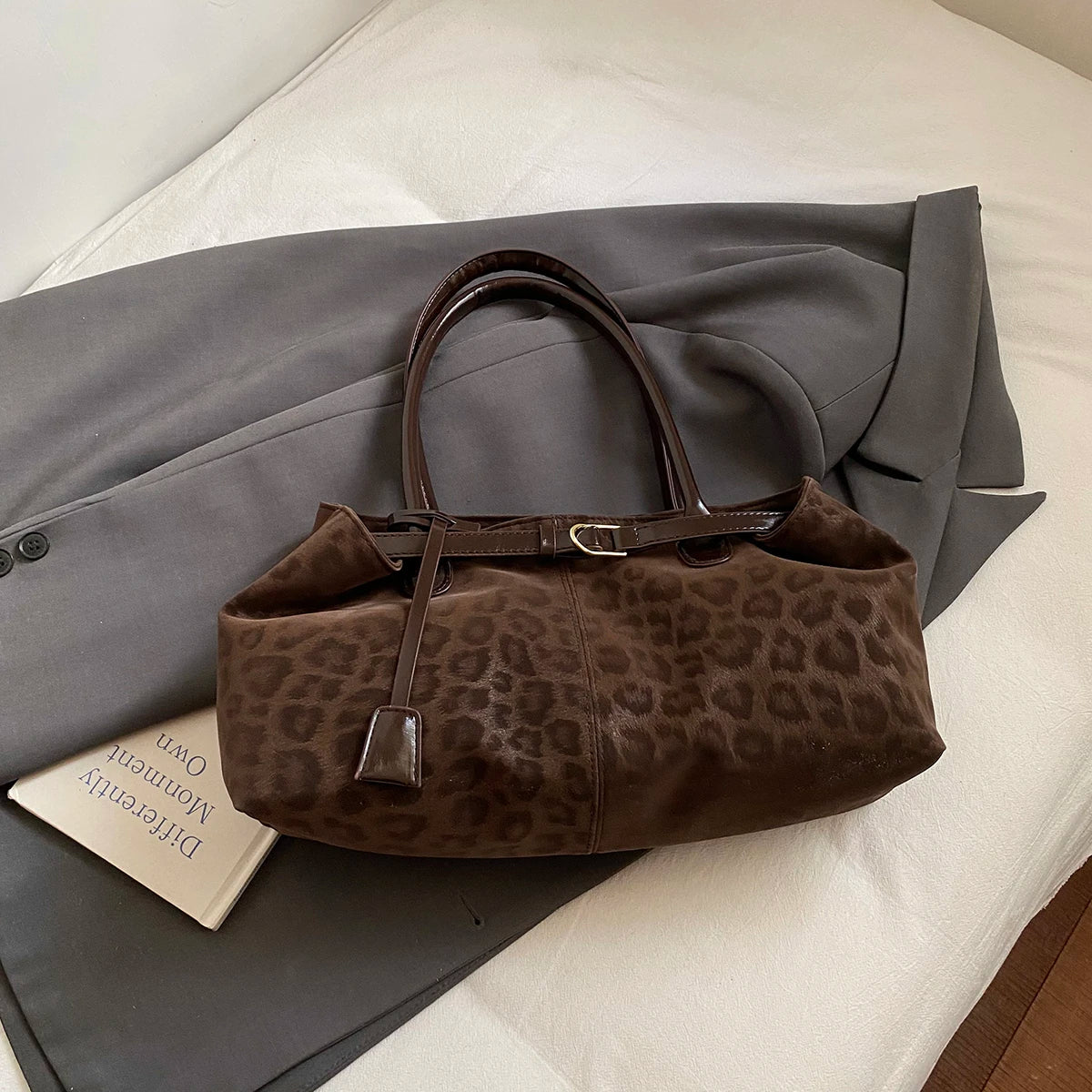 Leopard Leather PU Shoulder Bag