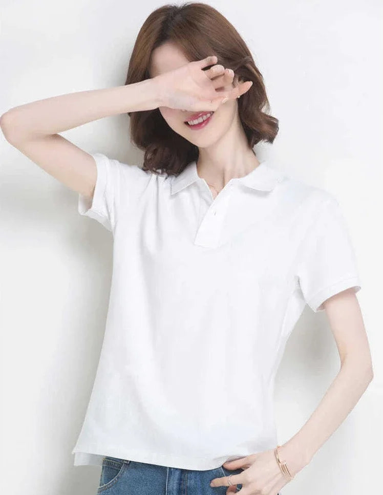 The Relaxed Cotton Polo — Women's