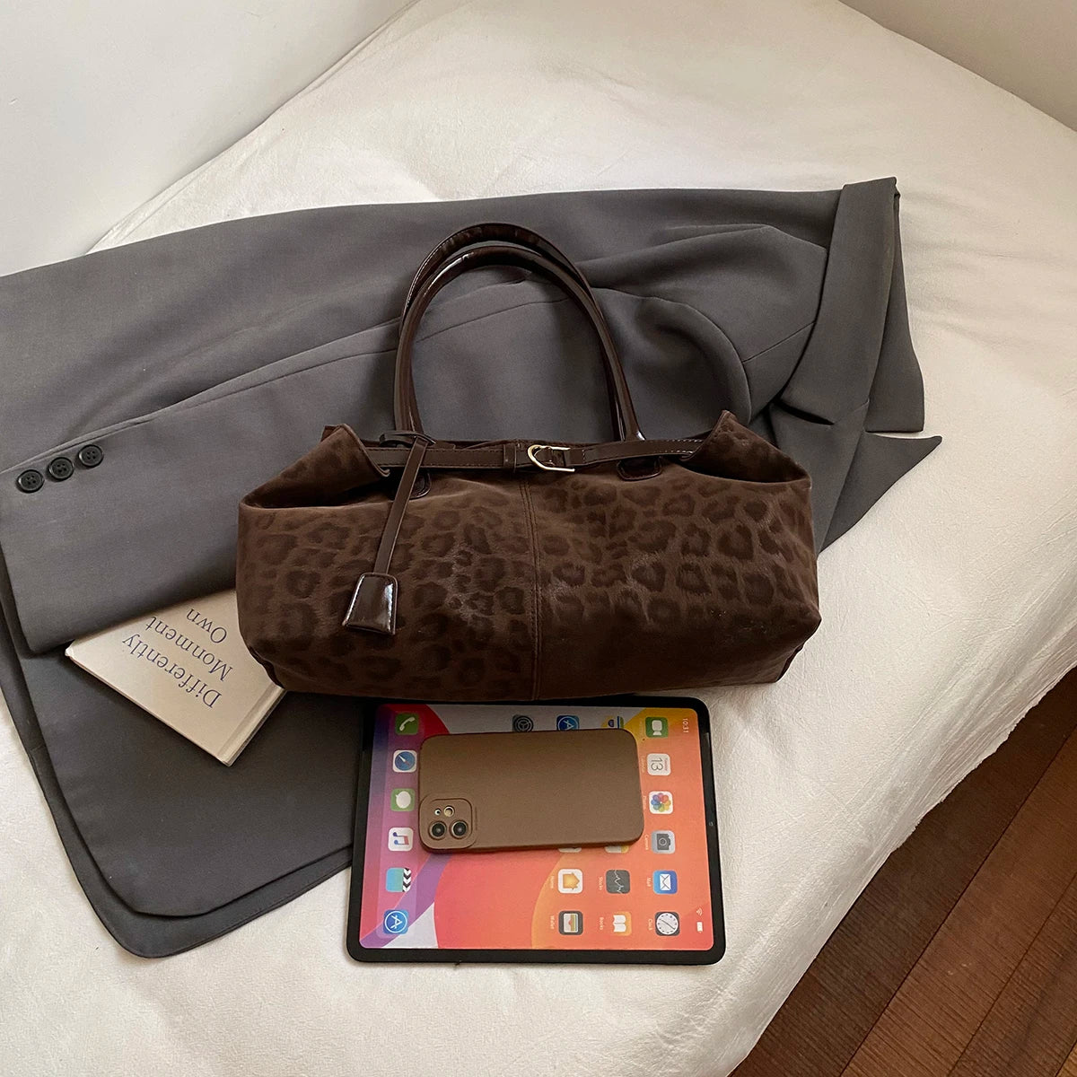 Leopard Leather PU Shoulder Bag