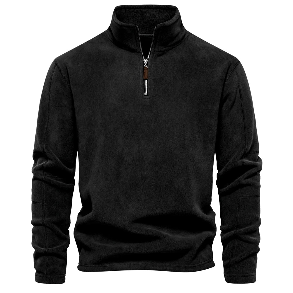 AIOPESON Brand Quality Thicken Warm Fleece Jacket for Men Zipper Neck Pullover Men's Sweatshirt Soft Shell Mens Jacket My Phase Fashion