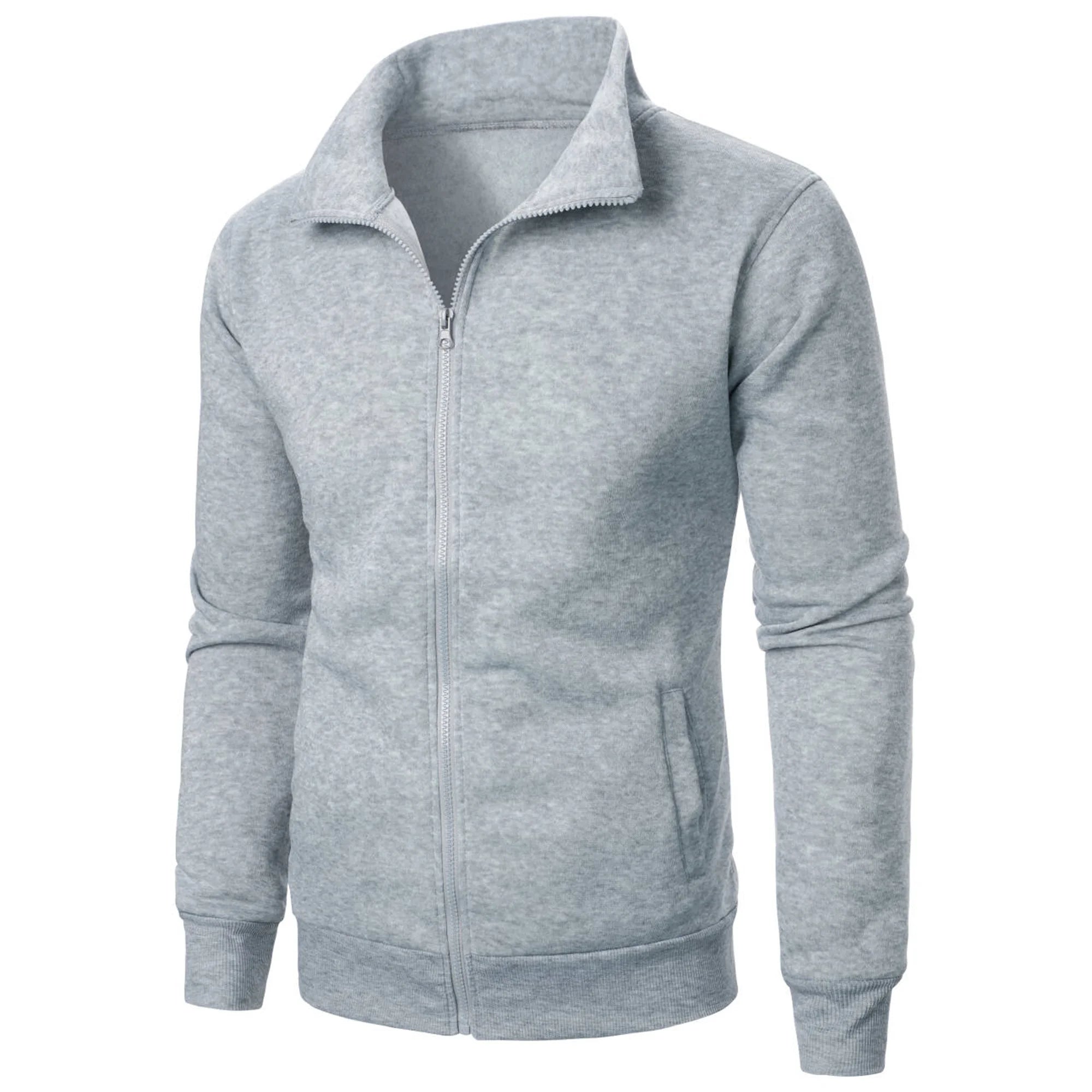 Men's Casual Sports Zipper Stand Collar Jacket